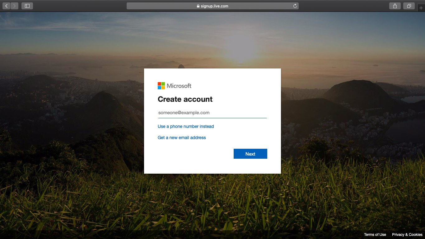 create microsoft account