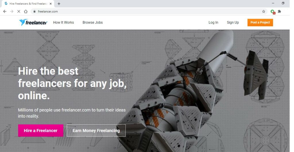 freelancer.com homepage