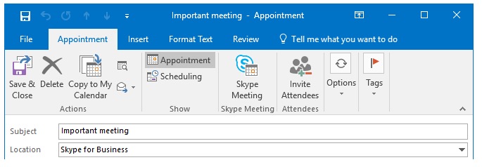 outlook calendar reminder