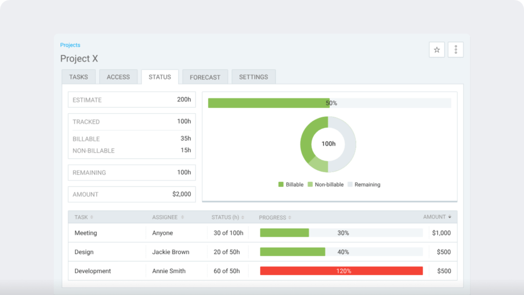 Clockify Task and project management