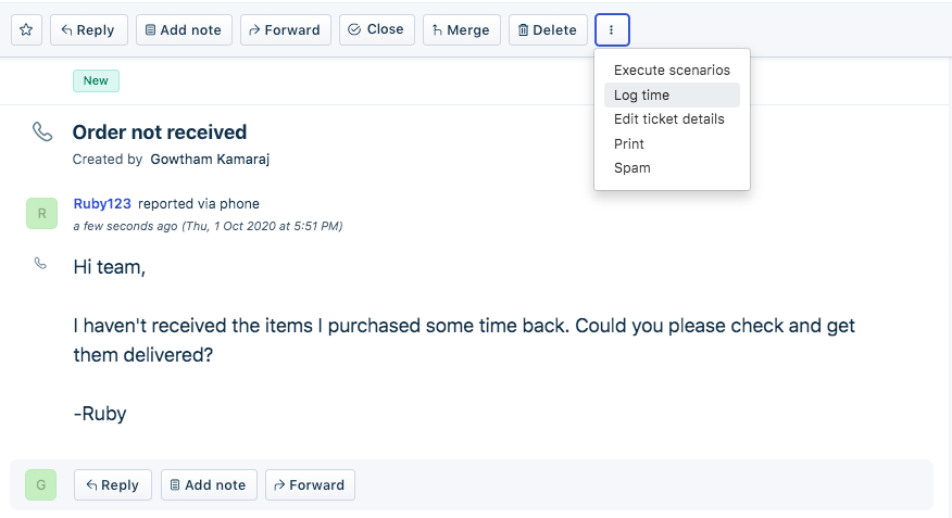 Freshdesk Time Tracking