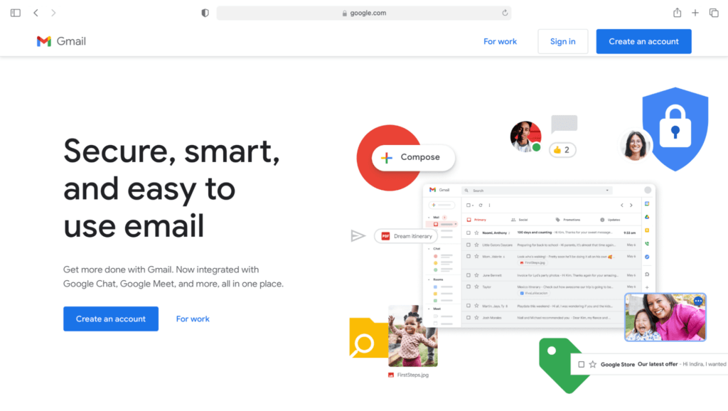 gmail homepage