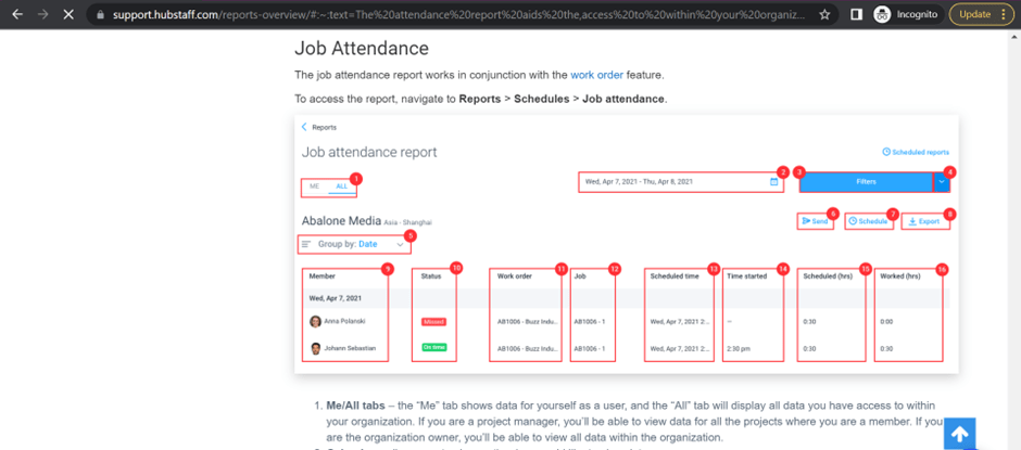 Hubstaff attendance tracking