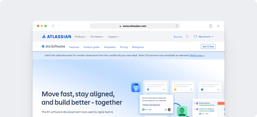 Jira homepage