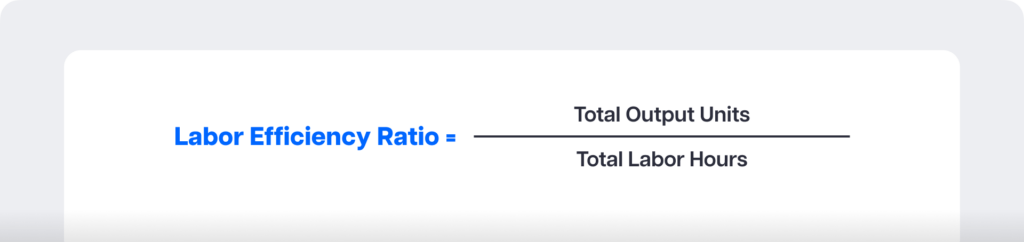 Labor Efficiency Ratio formula