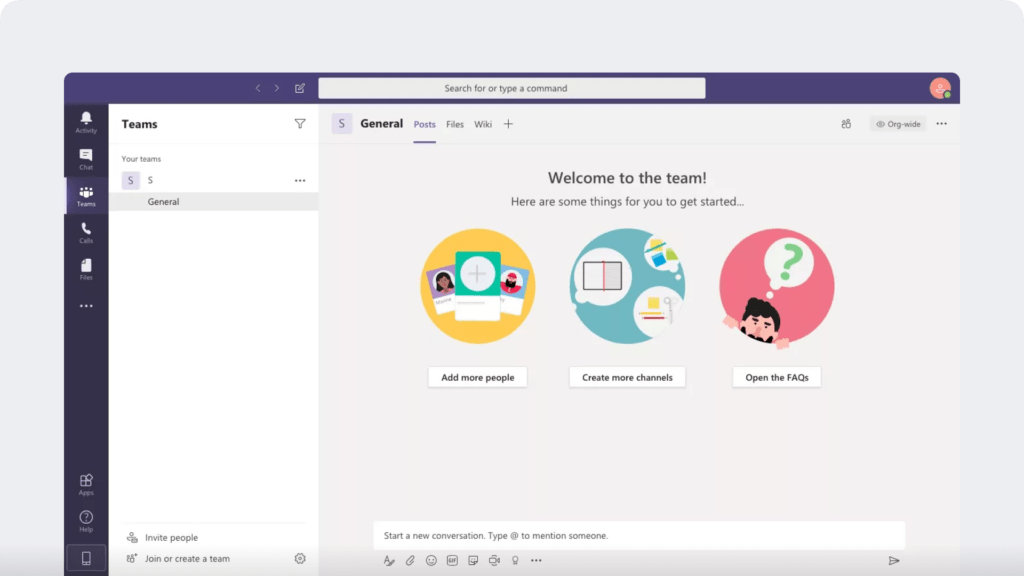 microsoft teams welcome screen