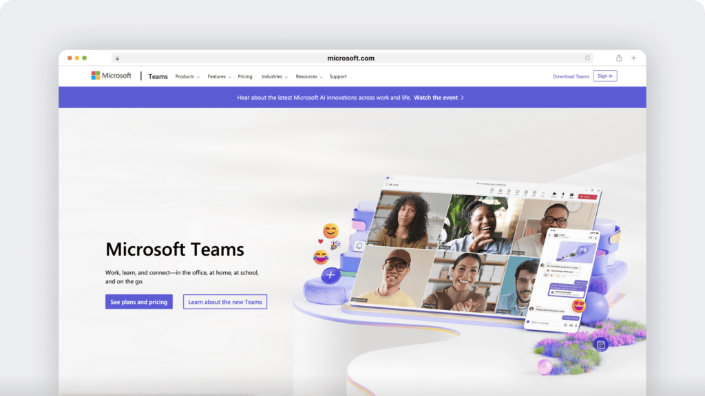 microsoft teams homepage