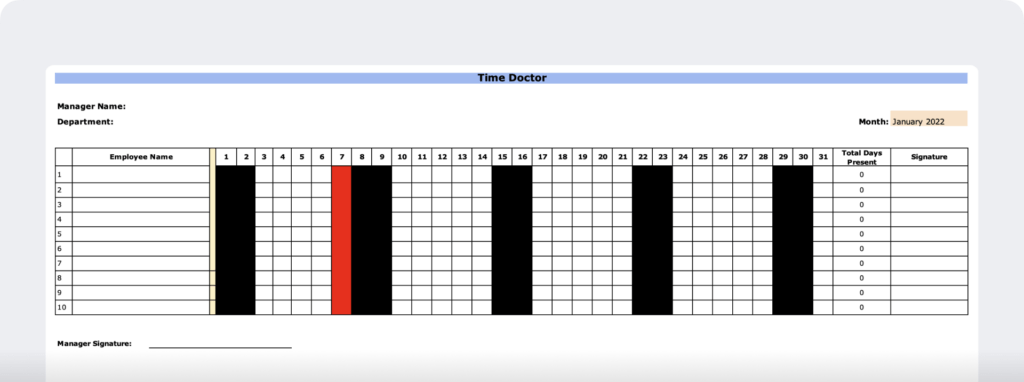 Monthly-Excel-Attendance-Tracker 1