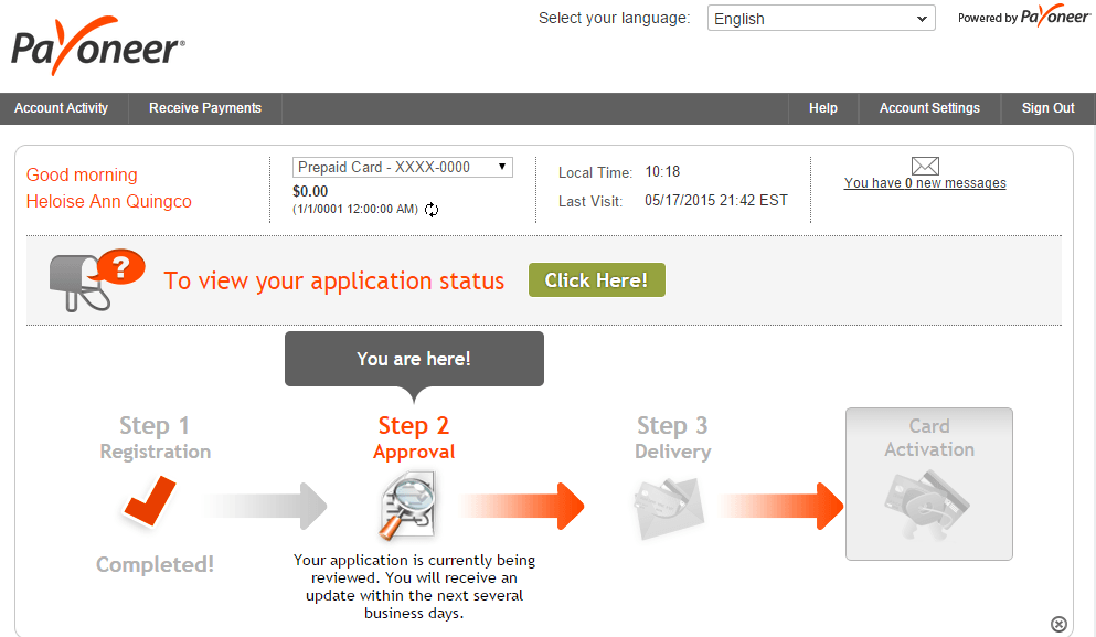 How to register on Payoneer