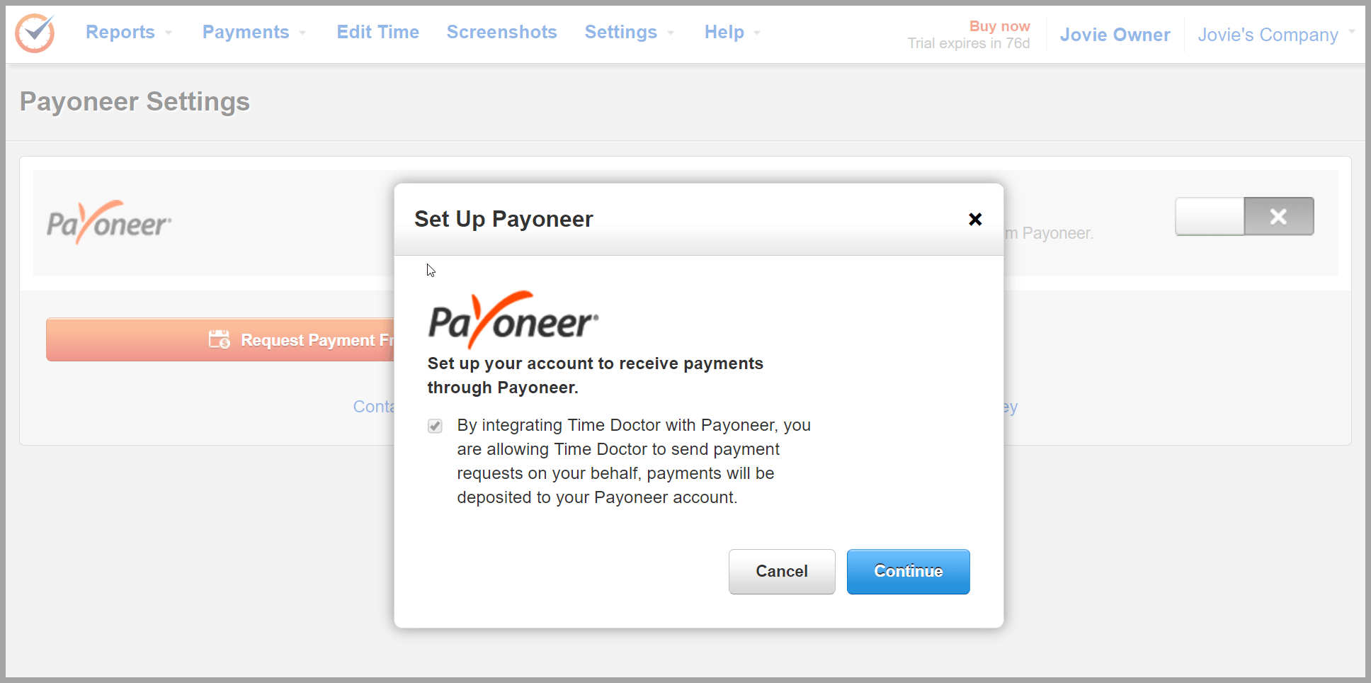 payoneer option