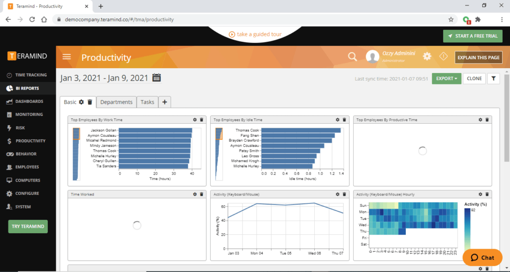 teramind productivity report