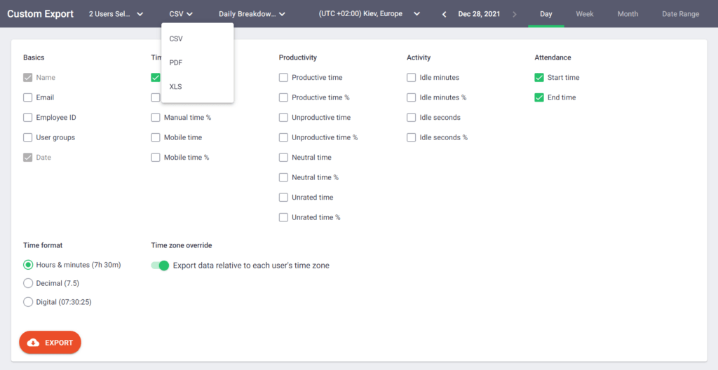 Time Doctor Reports Custom Exports