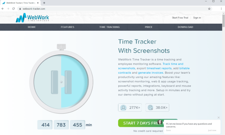 WebWork Time Tracker